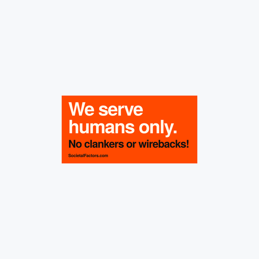 Humans Only Sticker